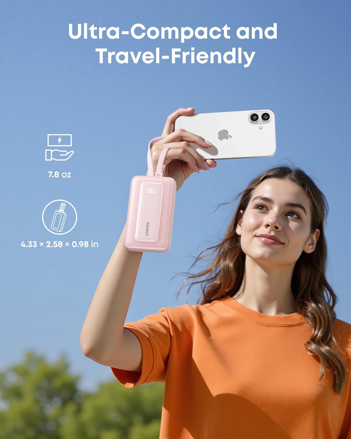 Anker Zolo külső akkumulátor, 10000mAh, 35W, QC + PD, 1 x USB-A - 2 x USB-C, Fekete A1680H12