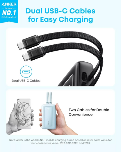 Anker Zolo külső akkumulátor, 20000mAh, 45W, QC + PD, 1 x USB-A - 3 x USB-C, Fekete A1681H12