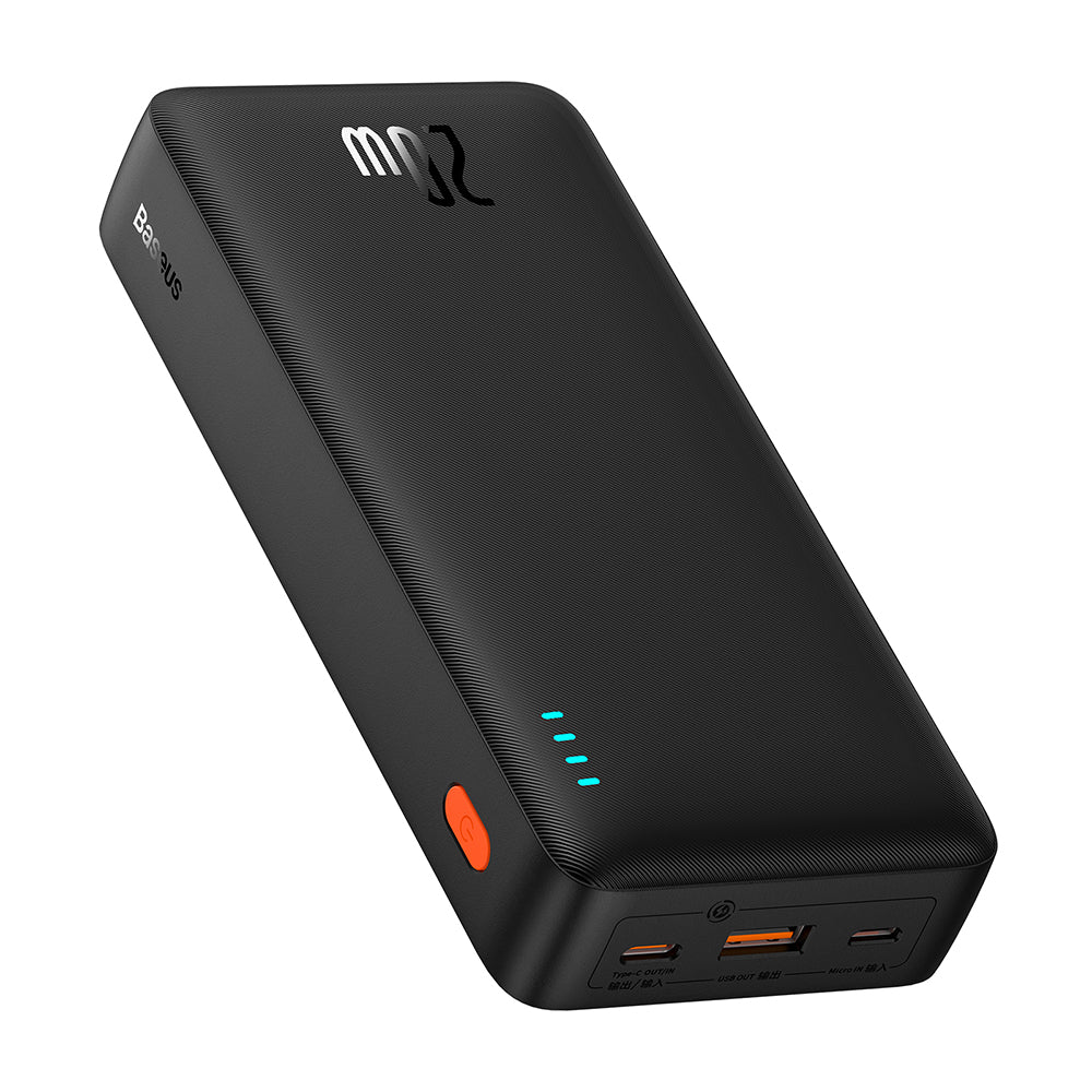 Külső akkumulátor Baseus Airpow, 20000mAh, 20W, QC + PD, 1 x USB-A - 1 x USB-C, Fekete P10022804113-00