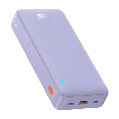 Baseus Airpow külső akkumulátor, 20000mAh, 20W, QC + PD, 1 x USB-A - 1 x USB-C, Lila P10022804513-00