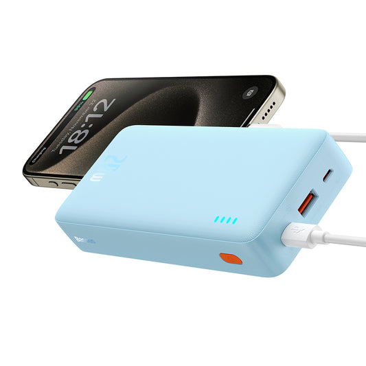 Baseus Airpow külső akkumulátor, 20000mAh, 20W, QC + PD, 1 x USB-A - 1 x USB-C, Kék P10022804313-00