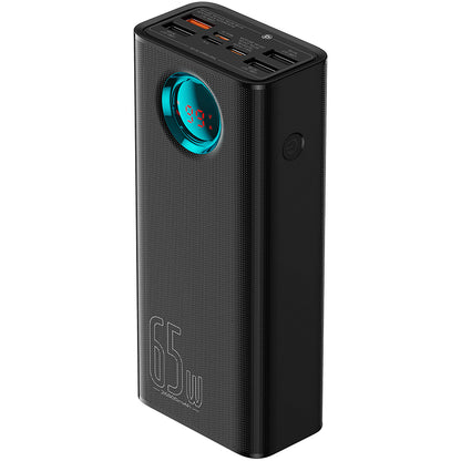 Külső akkumulátor Baseus Amblight Digitális Kijelző, 26800mAh, 65W, QC + PD, 1 x USB-C - 4 x USB-A, Fekete P10022402113-00