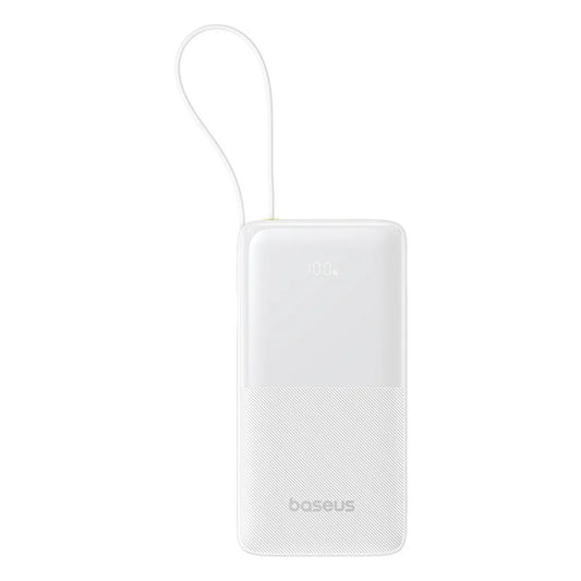 Baseus Bipow 2 külső akkumulátor, 10000mAh, 20W, QC + PD, 1 x USB-A - 2 x USB-C, Fehér P10077101213-00