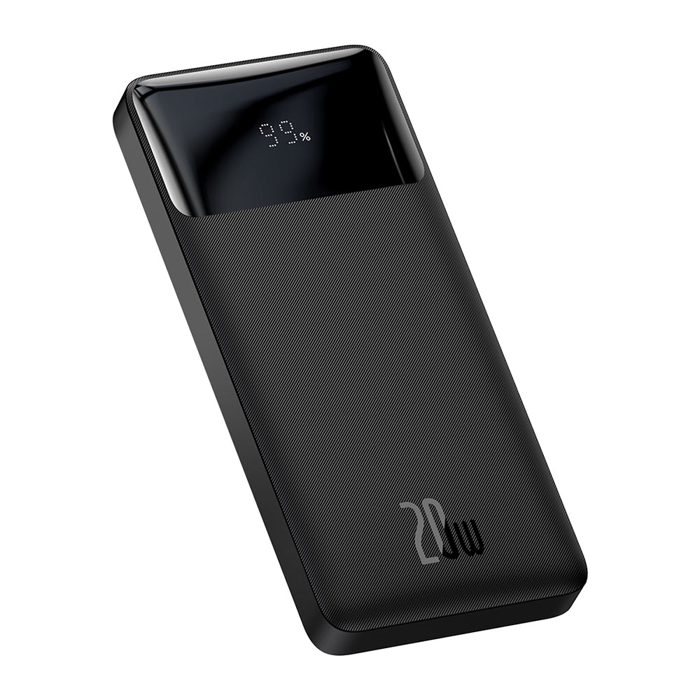 Baseus Bipow külső akkumulátor, 10000mAh, 20W, QC + PD, 1 x USB-C - 2 x USB-A, Fekete PPBD050301