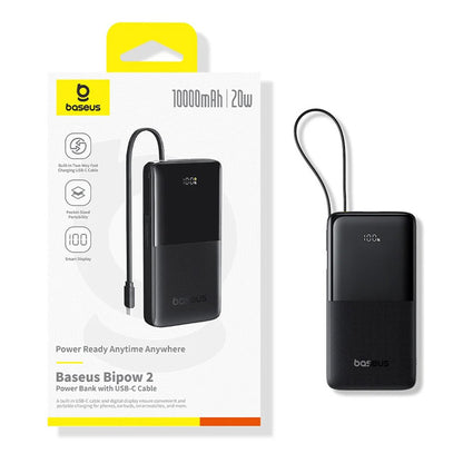 Baseus Bipow 2 külső akkumulátor, 20000mAh, 20W, QC + PD, 1 x USB-A - 2 x USB-C, Fekete P10077101113-01