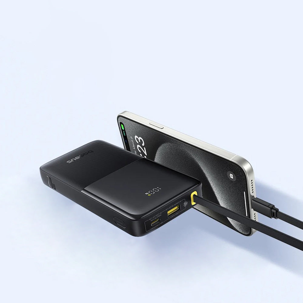 Baseus Bipow 2 külső akkumulátor, 20000mAh, 20W, QC + PD, 1 x USB-A - 2 x USB-C, Fekete P10077101113-01