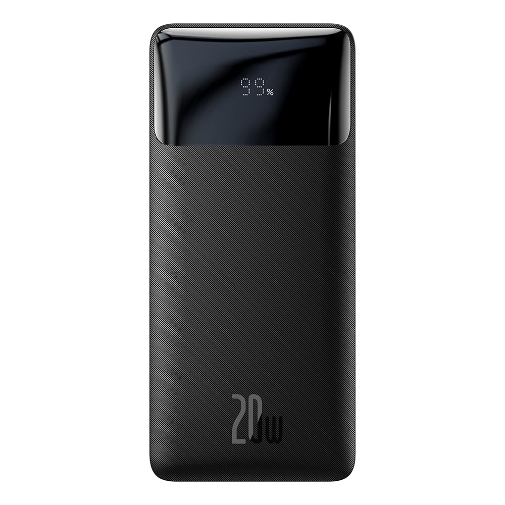 Baseus Bipow külső akkumulátor, 10000mAh, 20W, QC + PD, 1 x USB-C - 2 x USB-A, Fekete PPBD050301