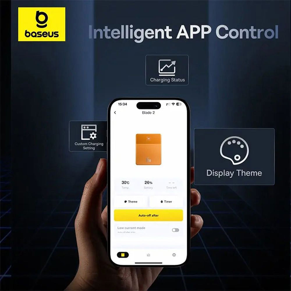 Baseus Blade 2 külső akkumulátor, 12000mAh, 65W, PD, 2 x USB-C, narancssárga P10063801733-00