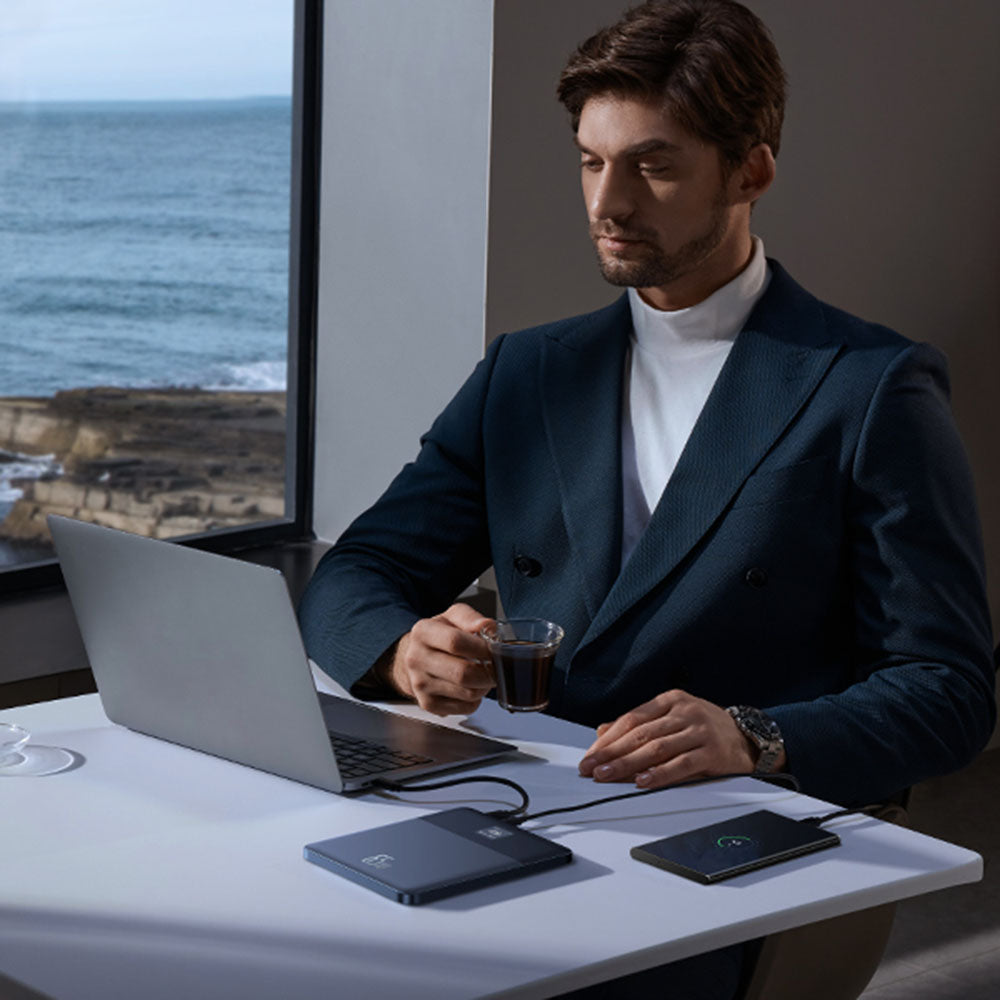 Baseus Blade 2 külső akkumulátor, 12000mAh, 65W, PD, 2 x USB-C, narancssárga P10063801733-00