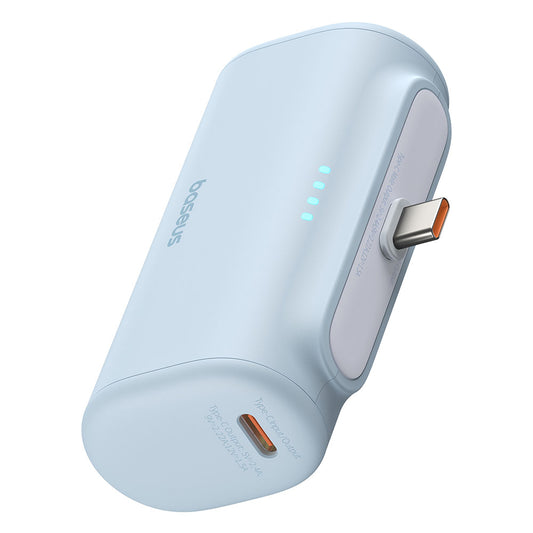 Baseus Compact külső akkumulátor, 5000mAh, 20W, PD, 2 x USB-C, Kék P10068306313-00