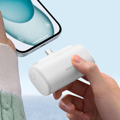Baseus Compact külső akkumulátor, 5000mAh, 20W, PD, 2 x USB-C, Rózsaszín P10068306413-00