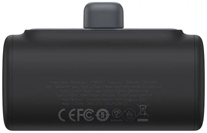 Baseus Compact külső akkumulátor, 5000mAh, 20W, PD, 2 x USB-C, fekete P10068306113-00