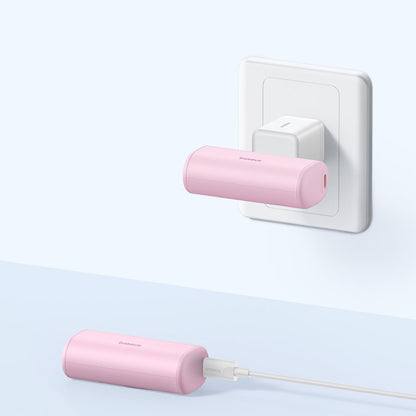 Baseus Compact külső akkumulátor, 5000mAh, 20W, PD, 2 x USB-C, Rózsaszín P10068306413-00