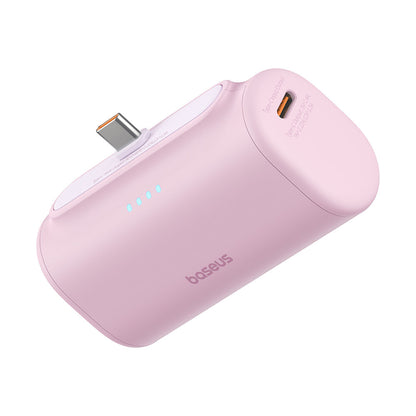 Baseus Compact külső akkumulátor, 5000mAh, 20W, PD, 2 x USB-C, Rózsaszín P10068306413-00