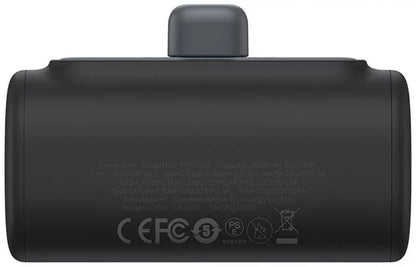 Baseus Compact külső akkumulátor, 5000mAh, 20W, PD, 1 x Lightning - 1 x USB-C, Fekete P10068307113-00