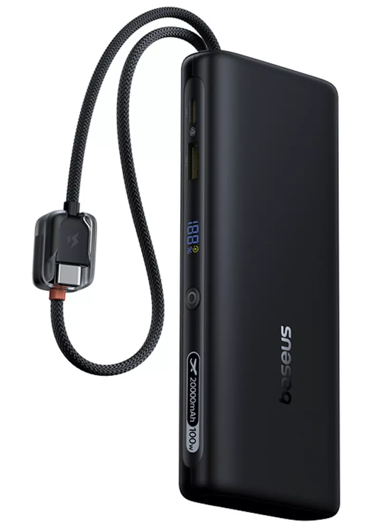 Baseus EnerFill FC41 külső akkumulátor, 20000mAh, 100W, QC + PD, 1 x USB-A - 3 x USB-C, Fekete E0028N03