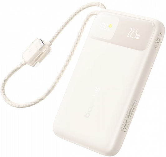 Baseus EnerFill FC11 külső akkumulátor, 10000mAh, 22,5W, QC + PD, 1 x Lightning - 1 x USB-A - 2 x USB-C, Bézs E0027R05