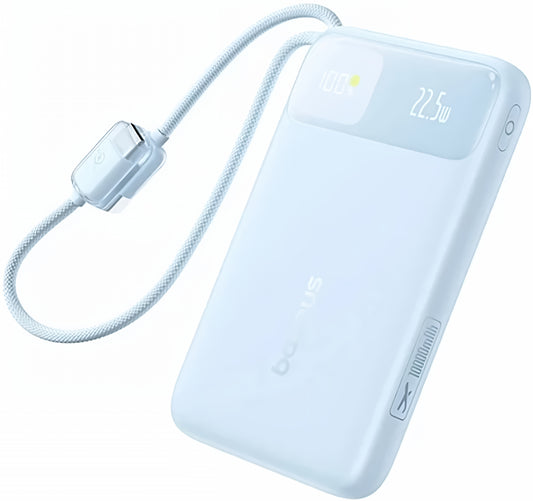 Baseus EnerFill FC11 külső akkumulátor, 10000mAh, 22,5W, QC + PD, 1 x Lightning - 1 x USB-A - 2 x USB-C, Kék E0027R06
