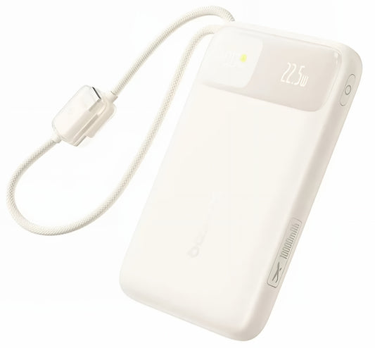 Baseus EnerFill FC11 külső akkumulátor, 10000mAh, 22,5W, QC + PD, 1 x USB-A - 3 x USB-C, Bézs E0030401