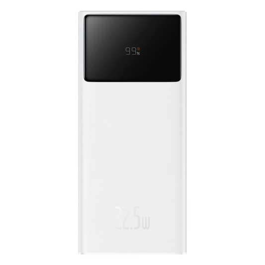 Baseus EnerFill FP41 külső akkumulátor, 30000mAh, 22.5W, QC + PD, 1 x USB-C - 2 x USB-A, Fehér