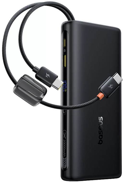 Baseus EnerFill FC41 külső akkumulátor, 20000mAh, 100W, QC + PD, 1 x USB-A - 3 x USB-C, Fekete E0028N03
