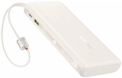 Baseus EnerFill FC41 külső akkumulátor, 20000mAh, 100W, QC + PD, 1 x USB-A - 3 x USB-C, Fehér E0028N04