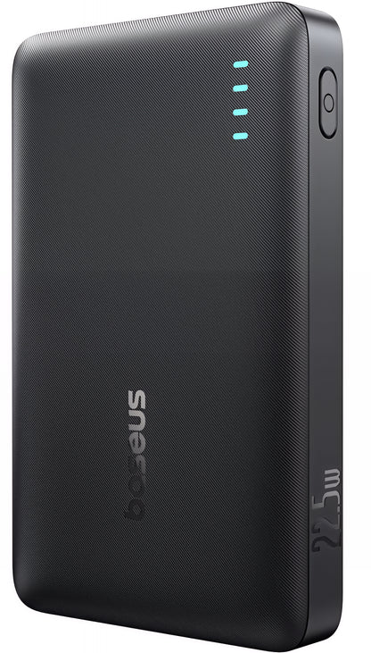 Baseus EnerFill FP21 külső akkumulátor, 10000mAh, 22.5W, QC + PD, 1 x USB-A - 2 x USB-C, Fekete P1008210D123-00