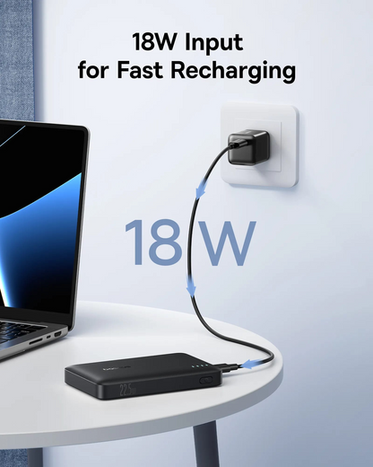 Baseus EnerFill FP21 külső akkumulátor, 10000mAh, 22.5W, QC + PD, 1 x USB-A - 2 x USB-C, Fekete P1008210D123-00