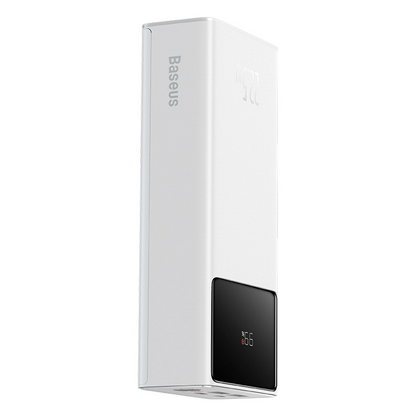 Baseus EnerFill FP41 külső akkumulátor, 30000mAh, 22,5W, QC + PD, 1 x USB-C - 2 x USB-A, Fehér E0027K01