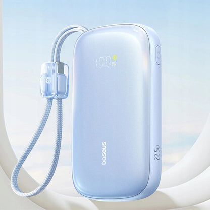 Baseus EnerFill FC21 Qpow 3 Ultra külső akkumulátor, 10000mAh, 22.5W, QC + PD, 1 x USB-A - 1 x USB-C, kék E0027L03