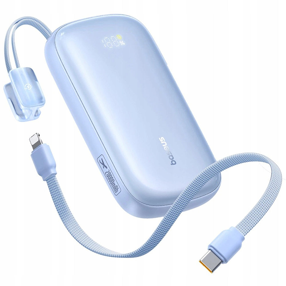 Baseus EnerFill FC21 Qpow 3 Ultra külső akkumulátor, 10000mAh, 45W, QC + PD, 1 x USB-A - 1 x USB-C, kék E0027Q03