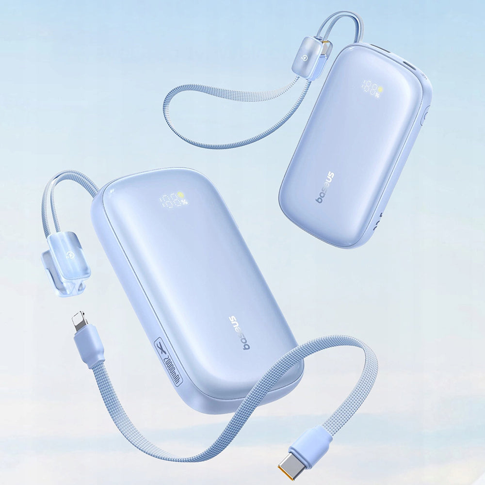 Baseus EnerFill FC21 Qpow 3 Ultra külső akkumulátor, 10000mAh, 45W, QC + PD, 1 x USB-A - 1 x USB-C, kék E0027Q03