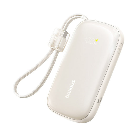 Baseus EnerFill FC21 Qpow 3 Ultra külső akkumulátor, 10000mAh, 45W, QC + PD, 1 x USB-A - 1 x USB-C, bézs E0027Q01