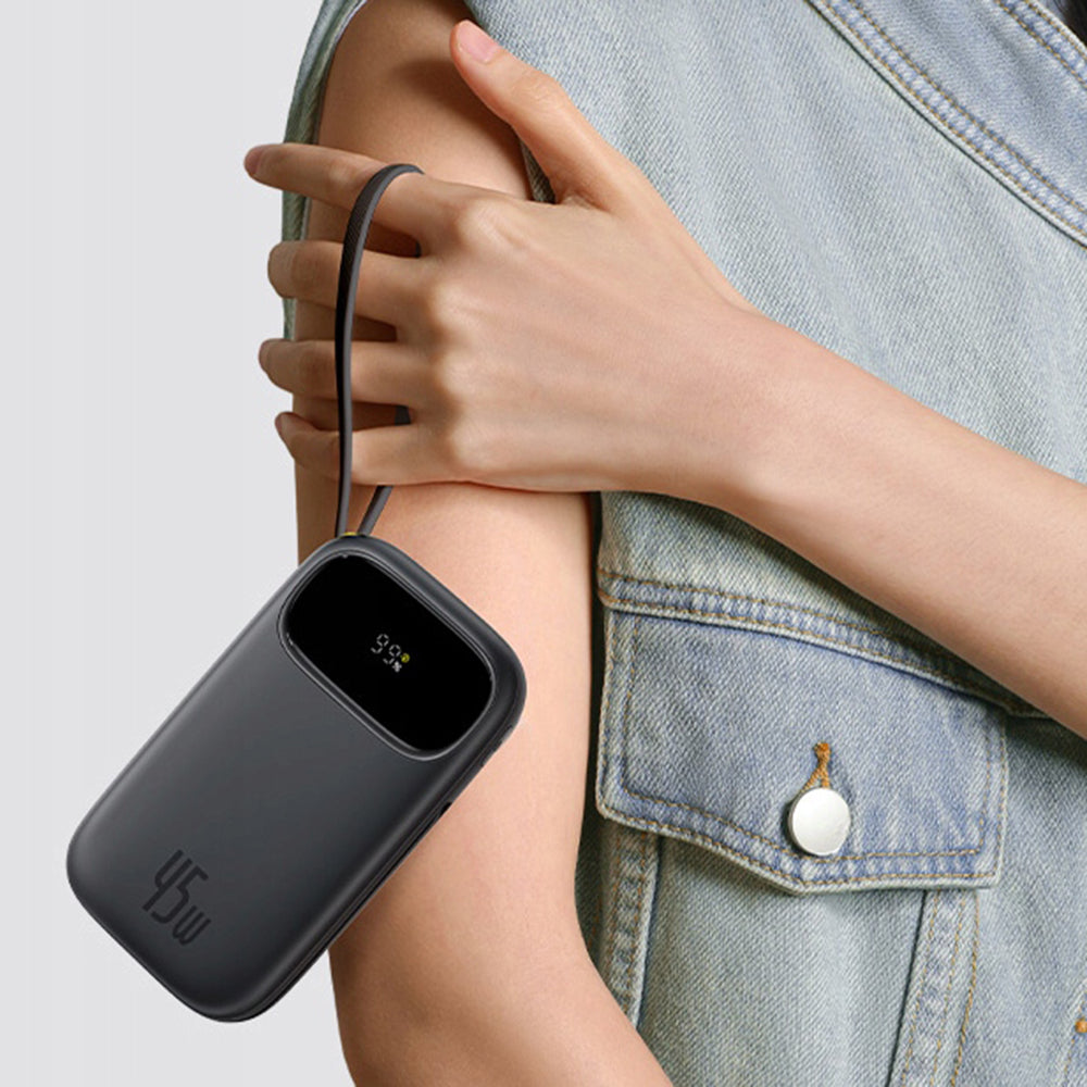 Baseus EnerFill FC31 Qpow 3 külső akkumulátor, 20000mAh, 45W, QC + PD, 1 x Lightning - 1 x USB-A - 2 x USB-C, fekete E0028D00