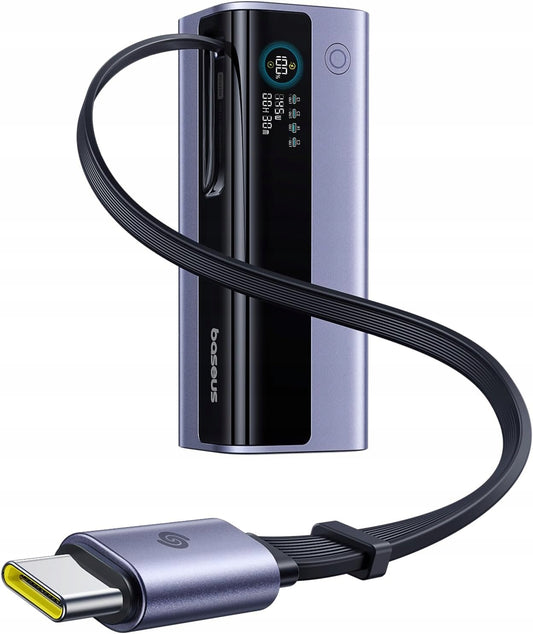 Baseus EnerGeek GR11 külső akkumulátor, 20000mAh, 145W, QC + PD, 1 x USB-A - 3 x USB-C, Szürke