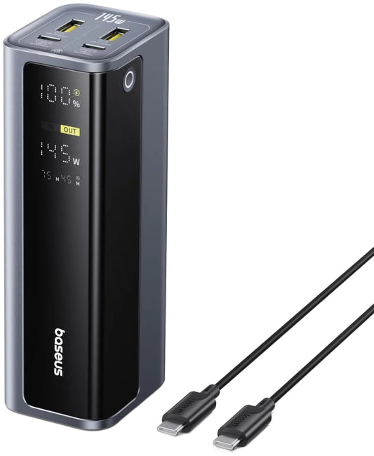 Baseus EnerGeek GP12 külső akkumulátor, 20800mAh, 145W, QC + PD, 2 x USB-A - 2 x USB-C, szürke P10082109813-00