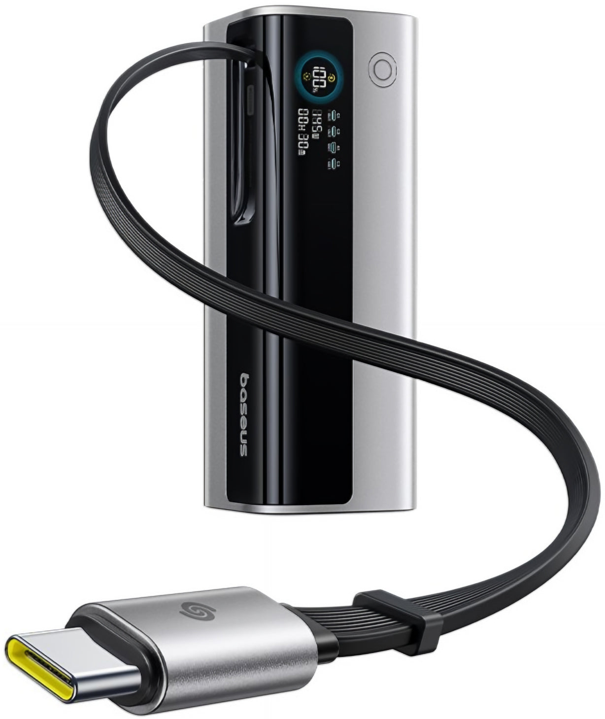 Baseus EnerGeek GR11 külső akkumulátor, 20000mAh, 145W, QC + PD, 1 x USB-A - 3 x USB-C, Ezüst E0027B02