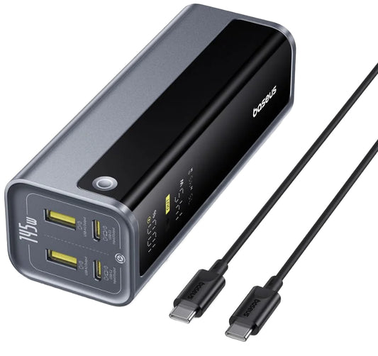 Baseus EnerGeek GP12 külső akkumulátor, 20800mAh, 145W, QC + PD, 2 x USB-A - 2 x USB-C, szürke P10082109813-00
