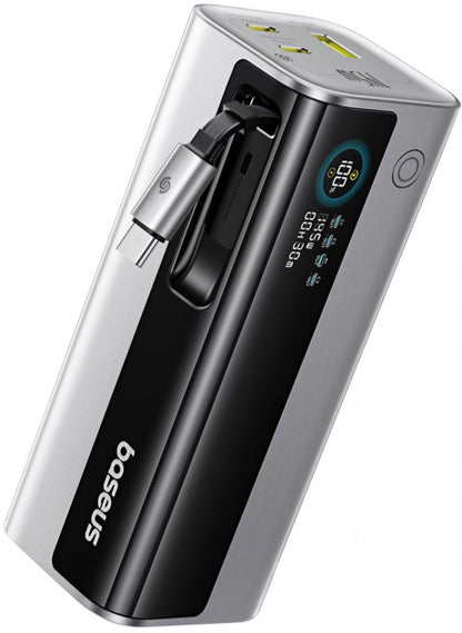 Baseus EnerGeek GR11 külső akkumulátor, 20000mAh, 145W, QC + PD, 1 x USB-A - 3 x USB-C, Ezüst E0027B02