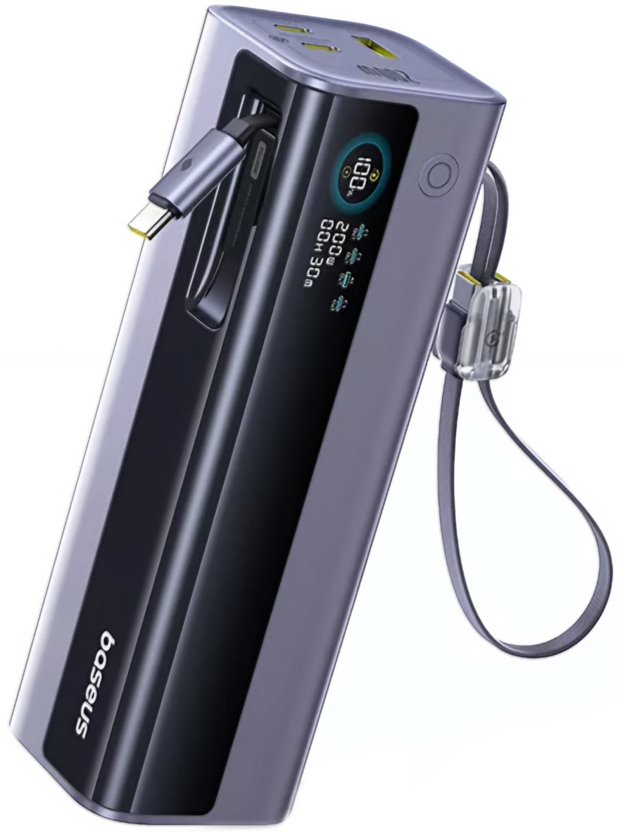 Baseus EnerGeek GR11 külső akkumulátor, 25000mAh, 200W, QC + PD, 1 x USB-A - 3 x USB-C, Szürke E0028Q00