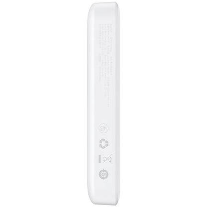 Baseus Magnetic Mini külső akkumulátor, 10000mAh, 20W, PD + FQI, 1 x USB-C, Fehér P10059001223-00
