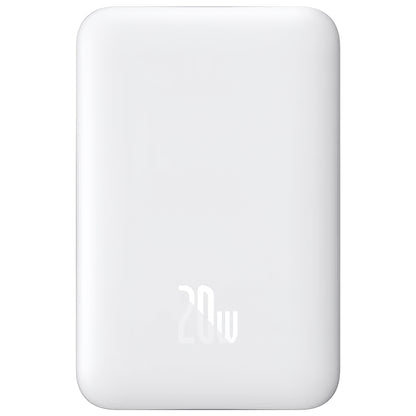 Baseus Magnetic Mini külső akkumulátor, 10000mAh, 20W, PD + FQI, 1 x USB-C, Fehér P10059001223-00