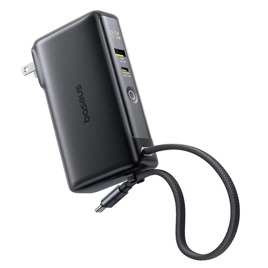Külső akkumulátor Baseus Nomos NT11 Omni US, 10000mAh, 67W, QC + PD, 1 x USB-A - 2 x USB-C, Fekete P10078807123-00