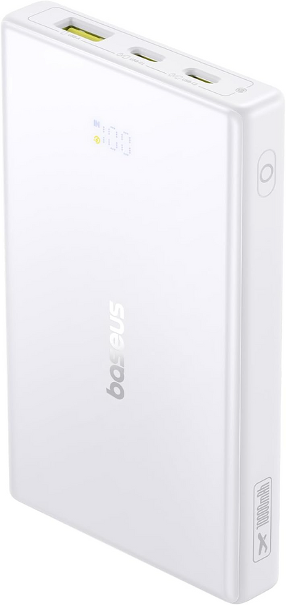Baseus PicoGo külső akkumulátor, 10000mAh, 20W, QC + PD, 1 x USB-A - 2 x USB-C, Fehér P10076801213-00
