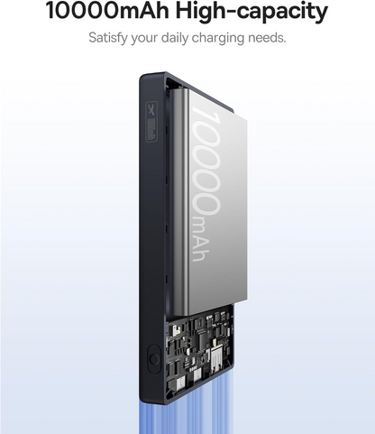 Baseus PicoGo külső akkumulátor, 10000mAh, 20W, QC + PD, 1 x USB-A - 2 x USB-C, Fehér P10076801213-00