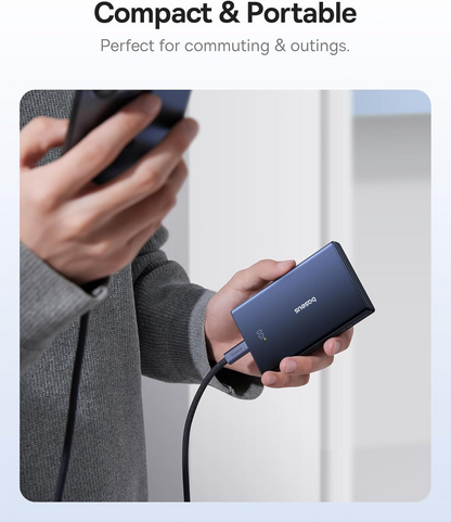 Baseus PicoGo külső akkumulátor, 10000mAh, 20W, QC + PD, 1 x USB-A - 2 x USB-C, Fehér P10076801213-00