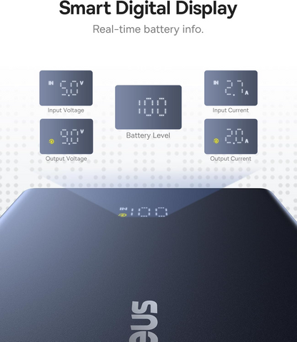 Baseus PicoGo külső akkumulátor, 10000mAh, 20W, QC + PD, 1 x USB-A - 2 x USB-C, Fehér P10076801213-00