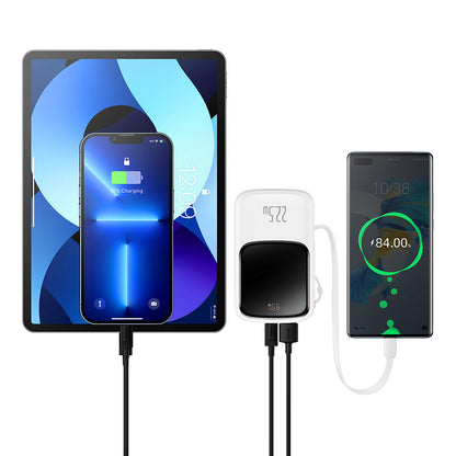 Baseus Qpow Pro külső akkumulátor, 10000mAh, 22.5W, QC + PD, 1 x USB-A - 2 x USB-C, Fehér PPQD020102
