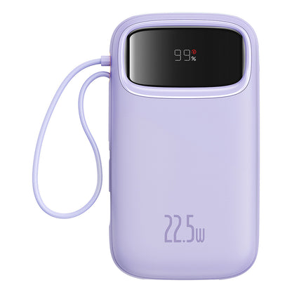 Baseus Qpow Pro+ külső akkumulátor, 10000mAh, 22.5W, QC + PD, 1 x Lightning - 1 x USB-A - 2 x USB-C, Lila P10055003513-00