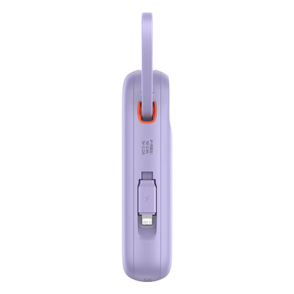 Baseus Qpow Pro+ külső akkumulátor, 10000mAh, 22.5W, QC + PD, 1 x Lightning - 1 x USB-A - 2 x USB-C, Lila P10055003513-00